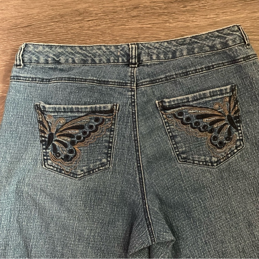 jms embroidered butterfly jeans